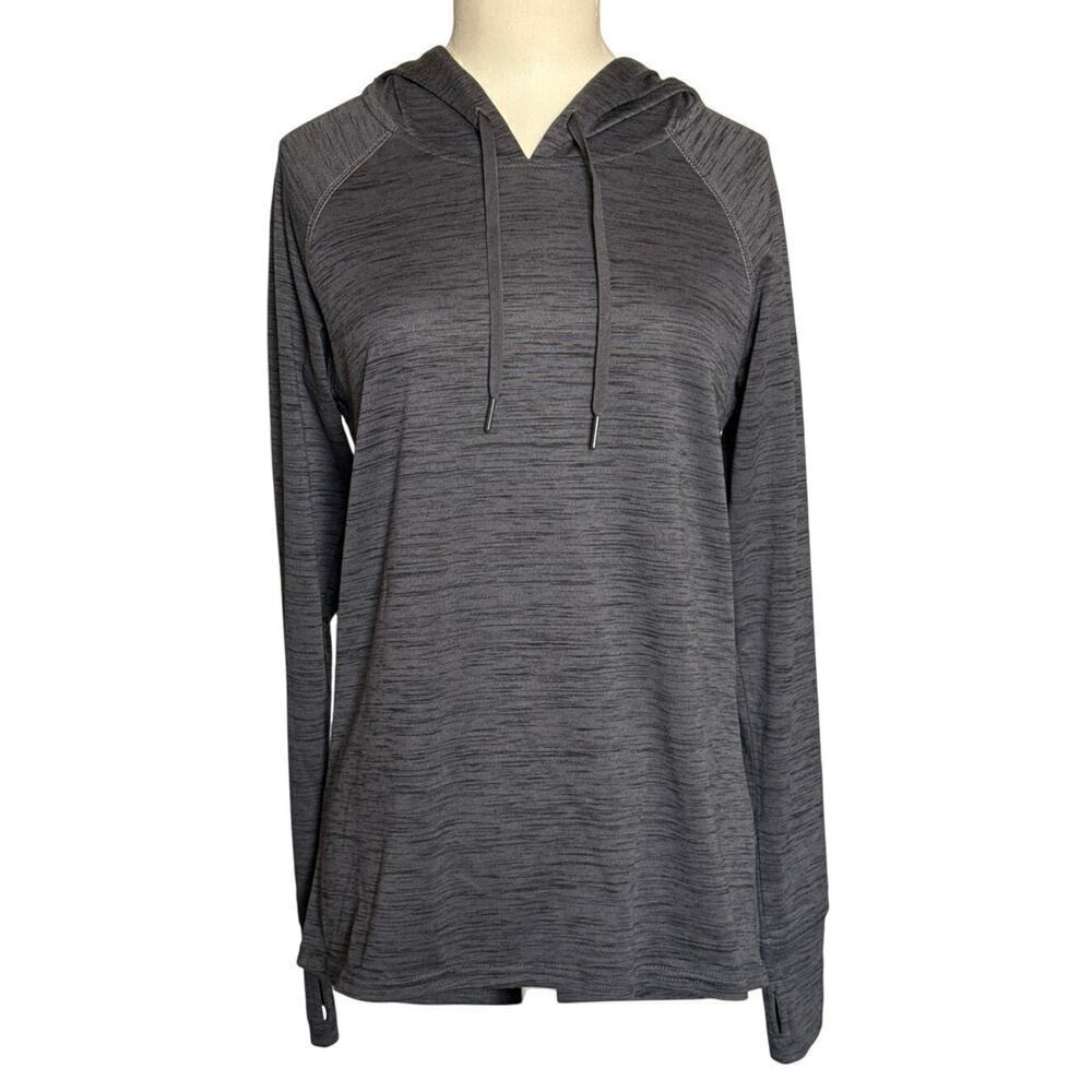 Kuhl Womens Small Vara Hoodie Lightweight Pullover Dark Heathered Gray 4241 *EUC